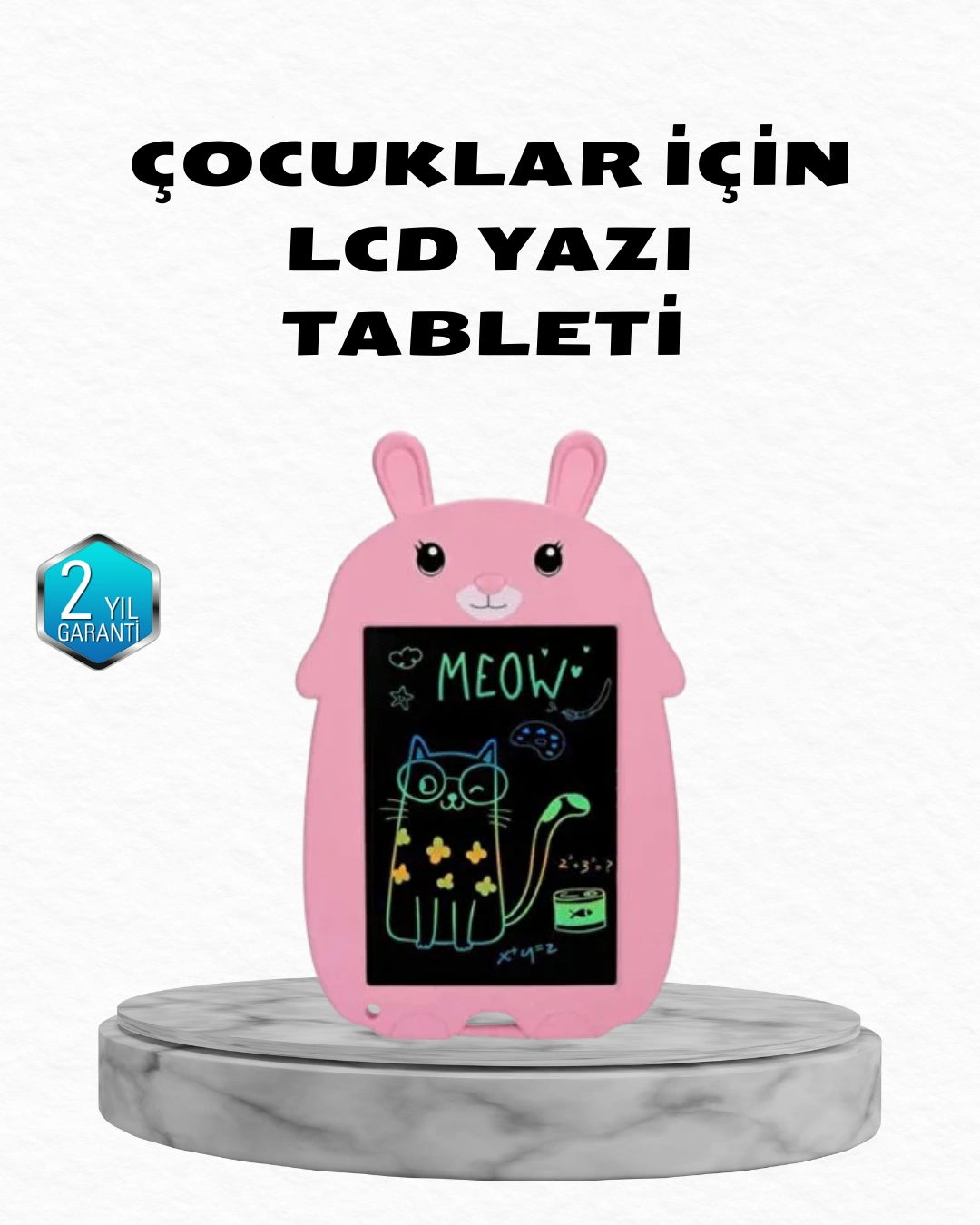 LCD Yazı Tableti 12 inç Tek Tuşla Silme Kilitli Çocuk Eğitim Çizim Tableti
