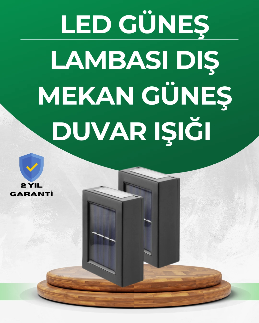 Şeffaf Abajurlu Duvar Tipi Solar Işık