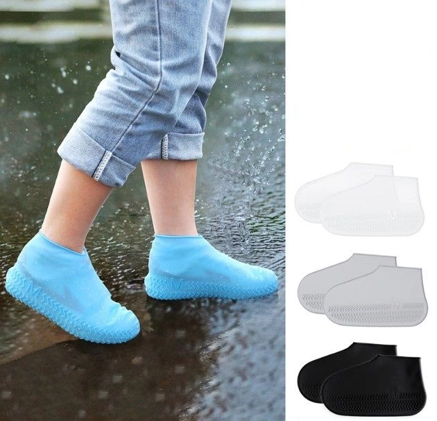 Silikon Ayakkabı Kılıfı Kaymaz Su Kir Geçirmez L Beden Siyah