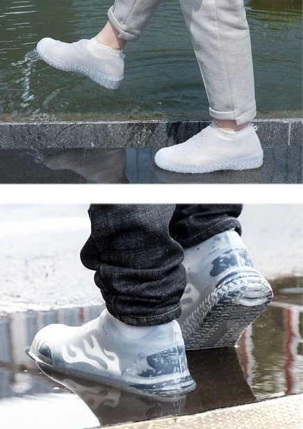 Silikon Ayakkabı Kılıfı Kaymaz Su Kir Geçirmez M Beden Beyaz - Stokta Olan Renk Gönderilir