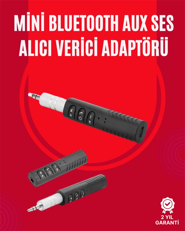Taşınabilir Bluetooth Ses Alıcısı | 30 Dk Şarj, 4 Saat Kullanım, Geri Klipsli