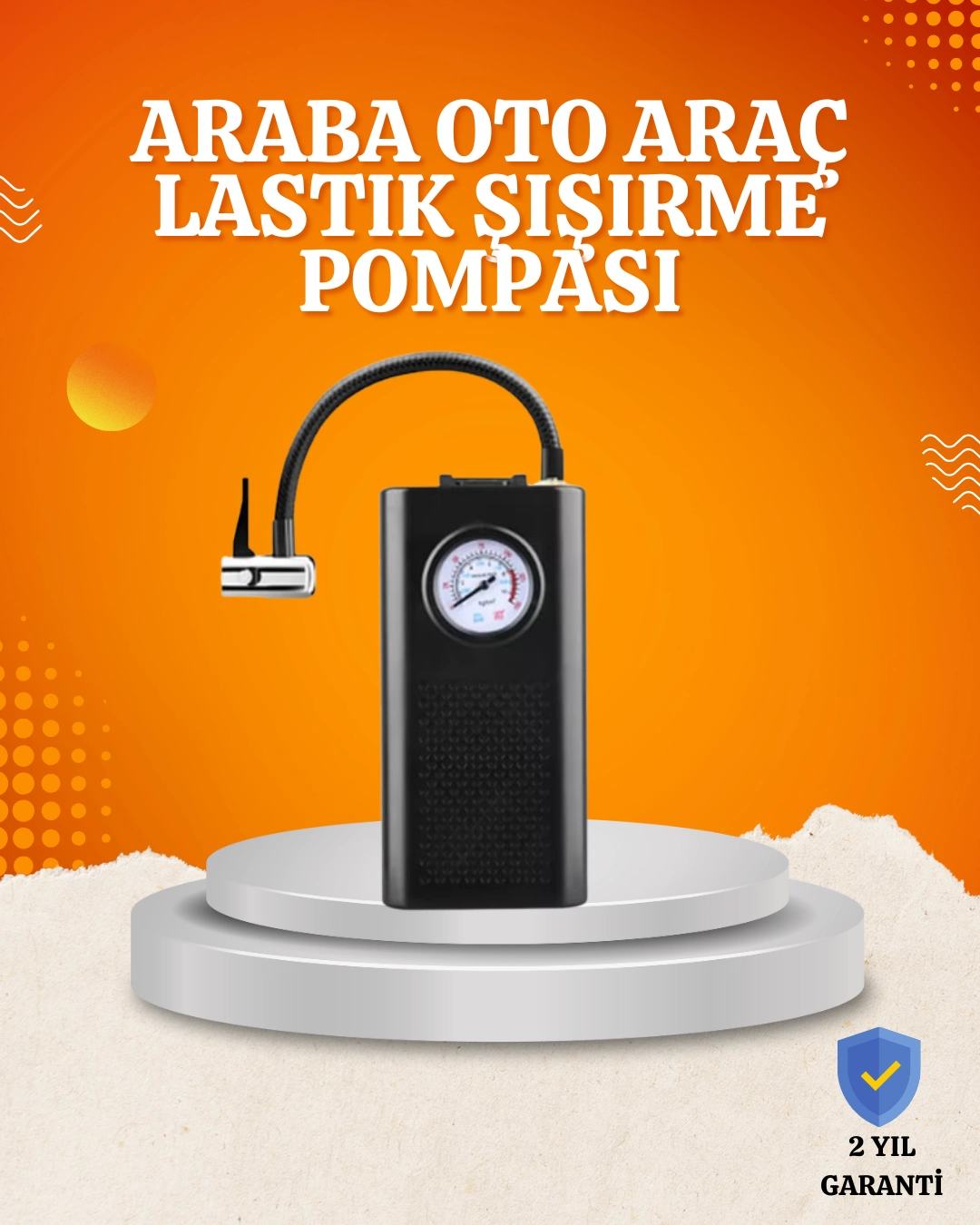 Taşınabilir Elektrikli Oto Motosiklet Bisiklet Lastik Şişirme Pompası