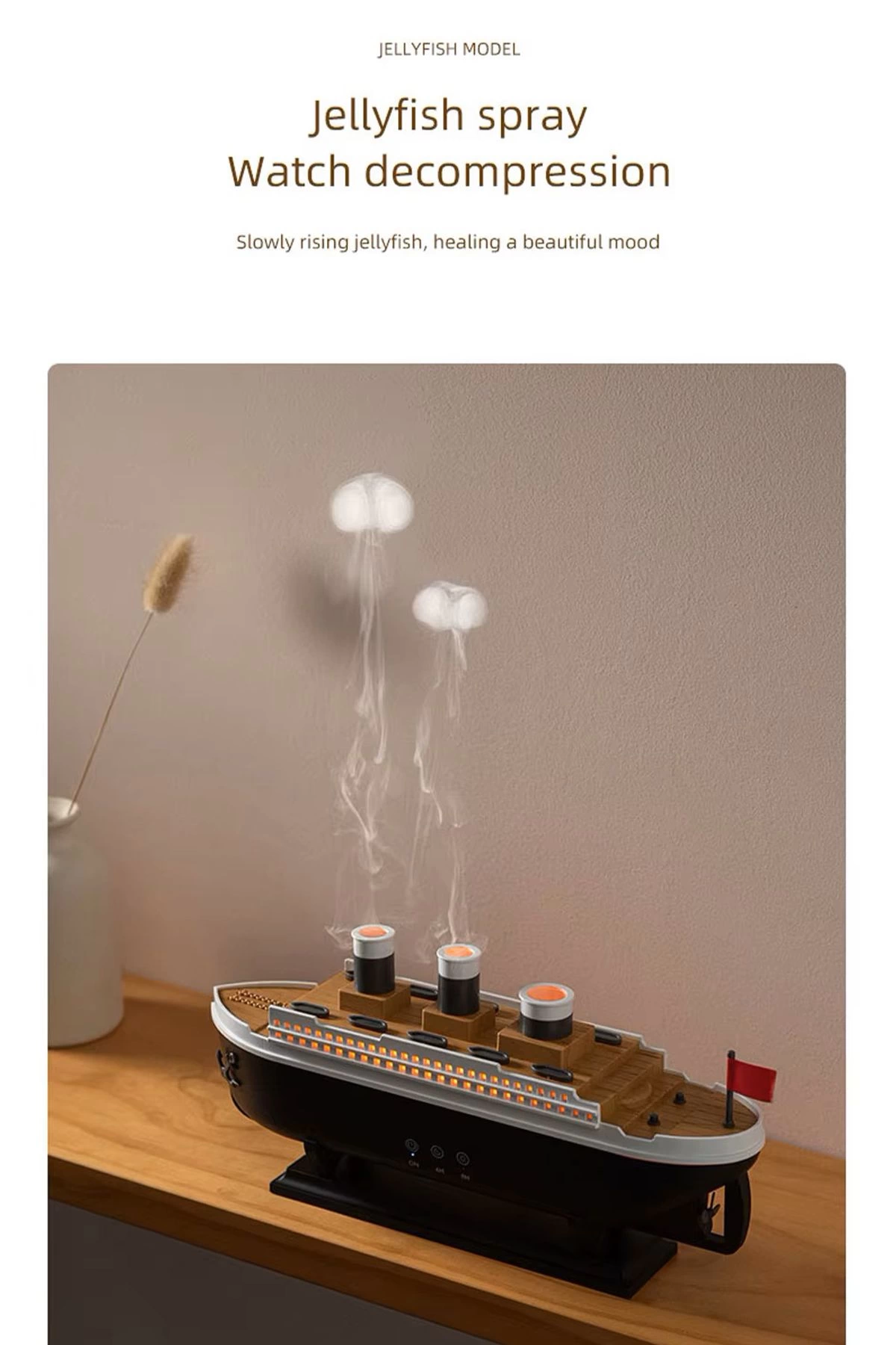 Titanic Aromaterapi Hava Nemlendirici Kuruluğu Önlemek Için Verimli Gemi Dizaynlı Difüzör