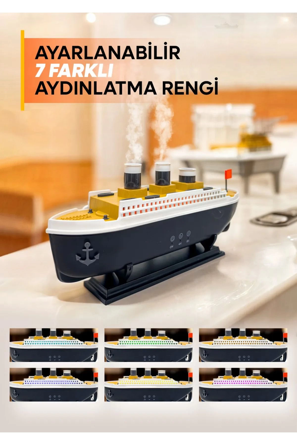 Titanic/Vapur/Gemi Aromaterapi Hava Nemlendirici Kuruluğu Önlemek Için Verimli Gemi Dizaynlı Difüzör