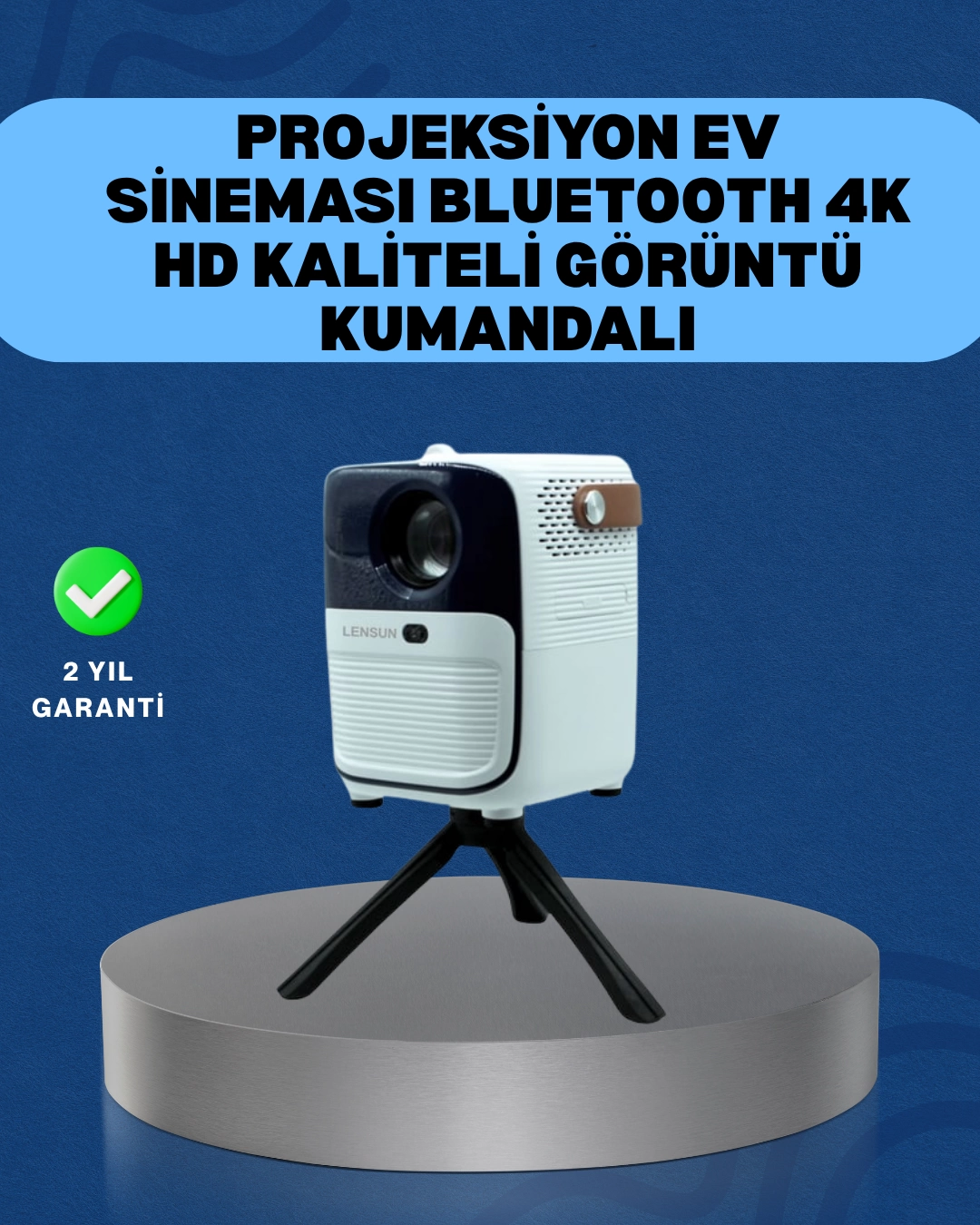 Ultra HD Çözünürlüklü Taşınabilir Projektör – 1920x1080 Piksel Görüntü Kalitesi (Kopya)