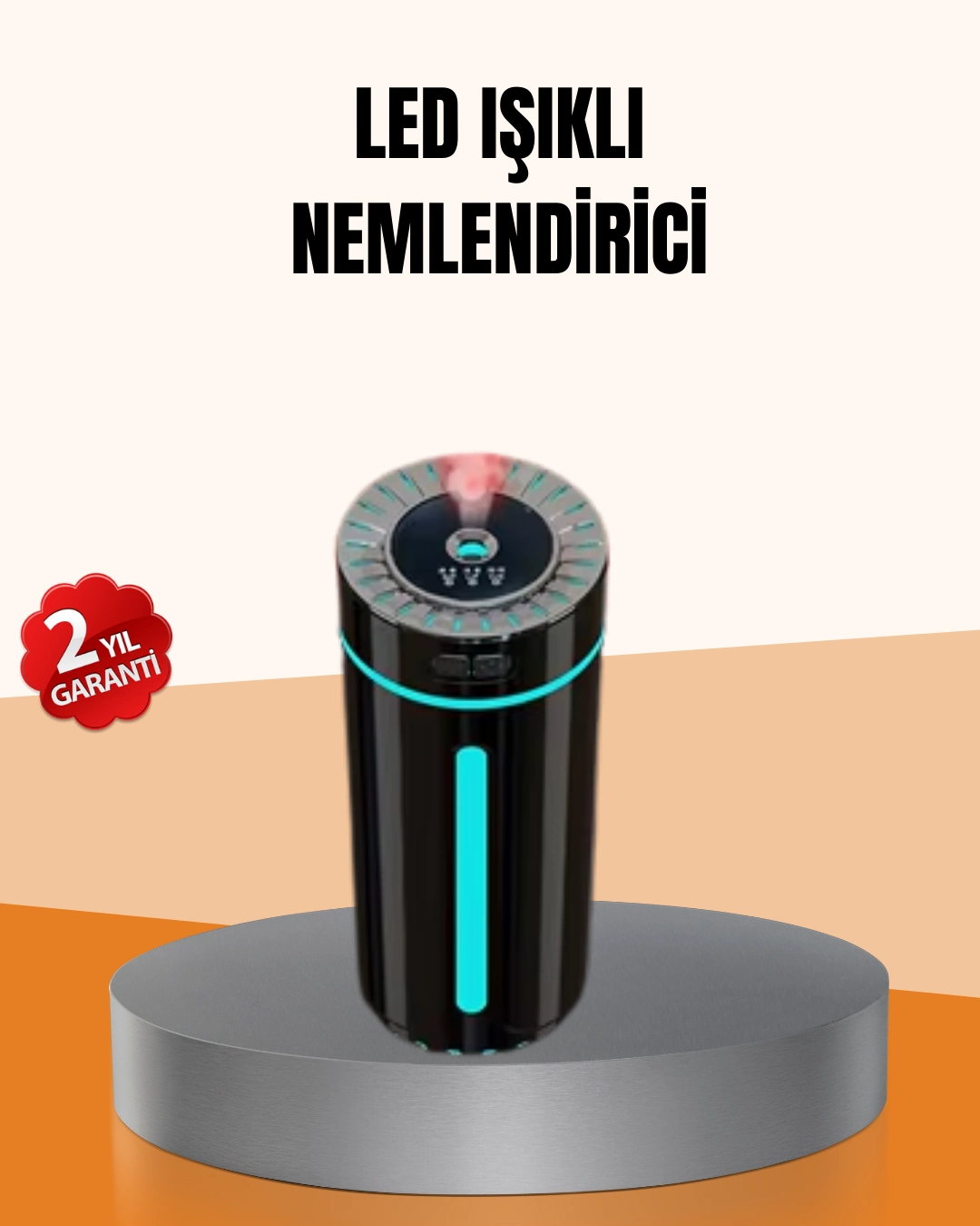 Ultrasonik Nemlendirici LED Işıklı Aromaterapi Difüzör Sessiz Çalışma