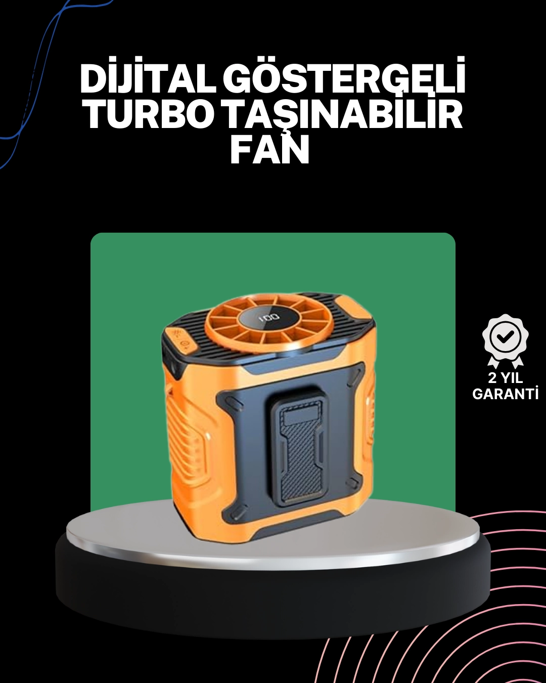 USB Şarjlı Kompakt El ve Boyun Fanı Çok Fonksiyonlu