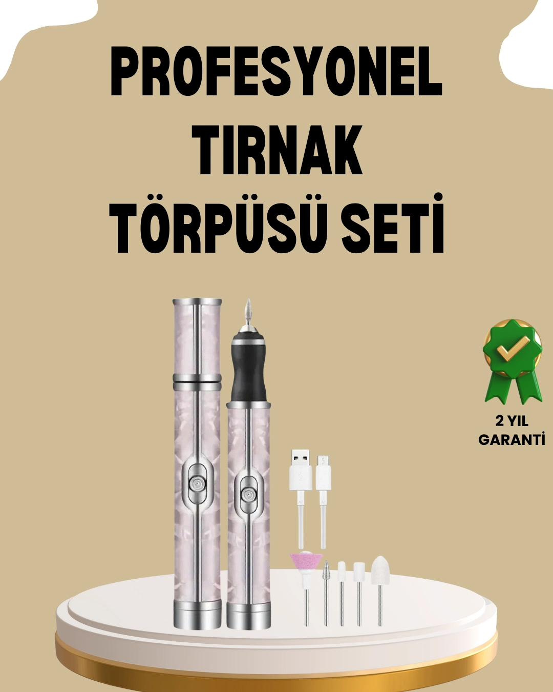 USB Şarjlı Profesyonel 20.000 RPM Elektrikli Oje Sökücü ve Tırnak Bakım Aleti