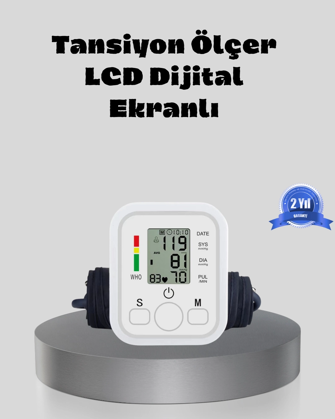 Üst Koldan Ölçüm Dijital Tansiyon Aleti – IHB Aritmi Uyarılı ve Çift Hafızalı (Kopya)