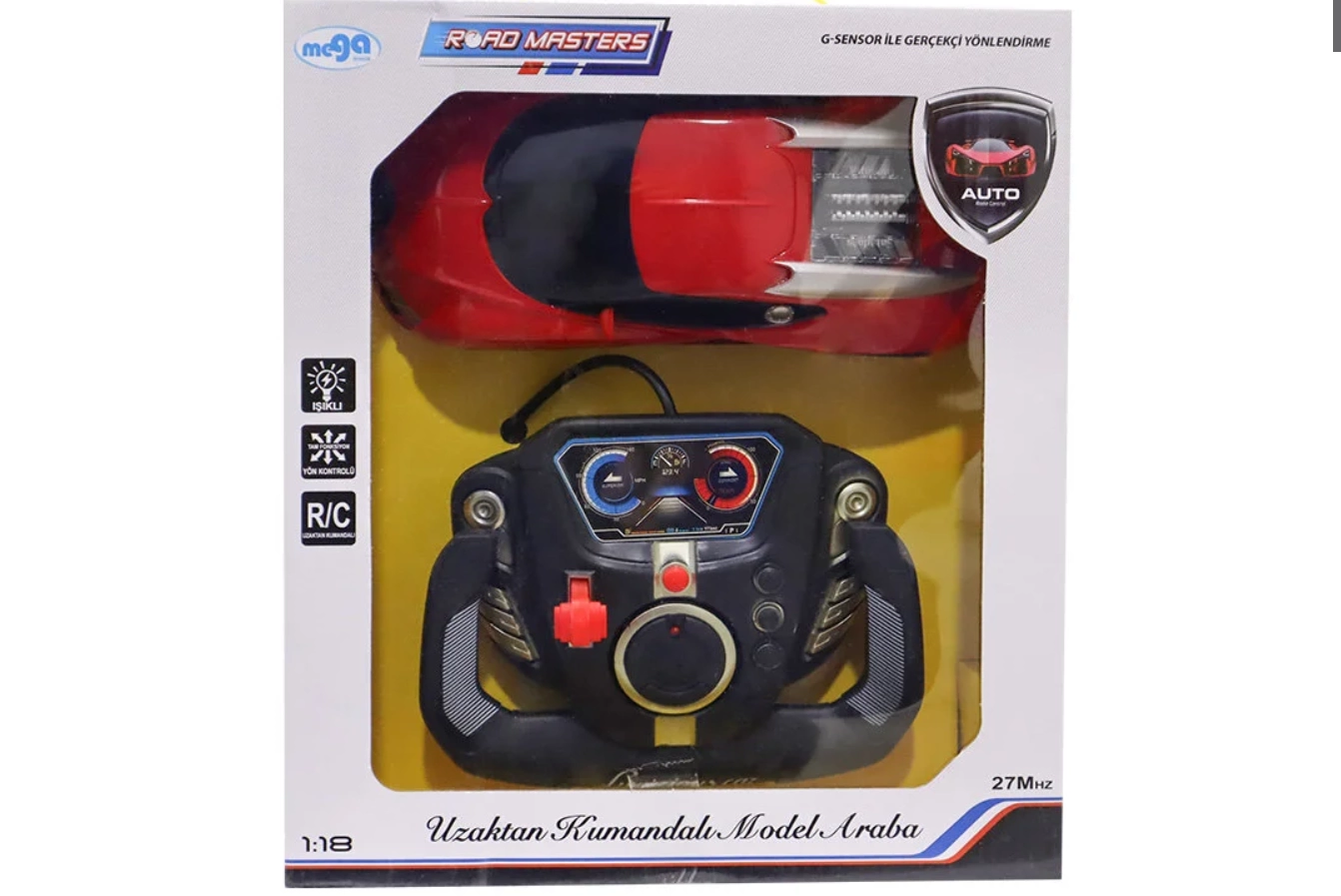 Uzaktan Kumandalı Şarjlı Bugatti Benzeri Kırmızı Araba