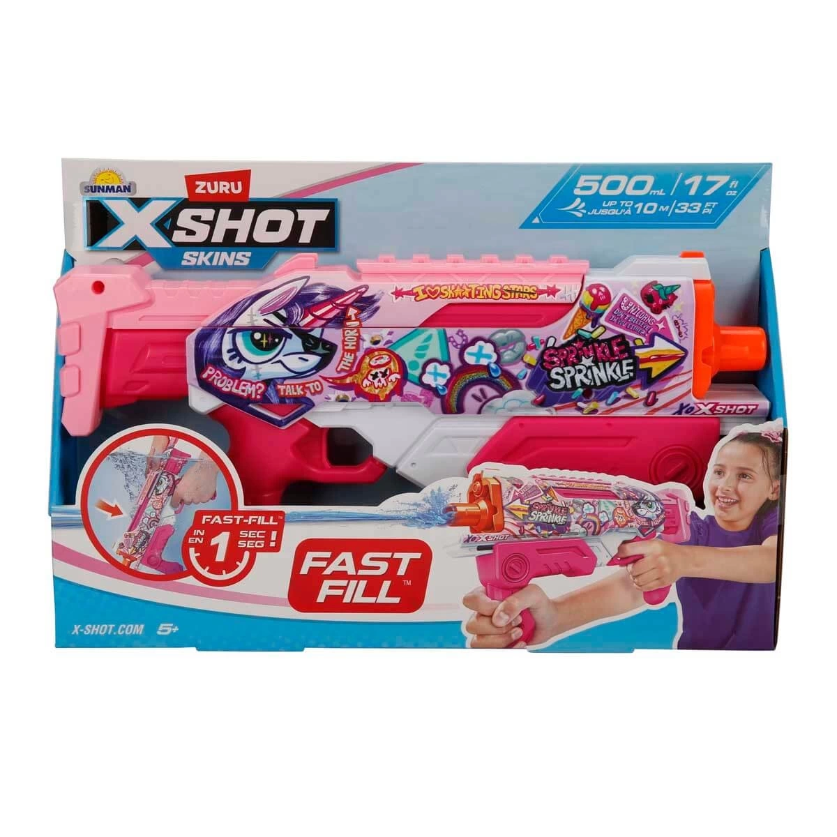 X-Shot Skins Hyperload Fast Fill Su Tabancası 34 cm - S00004583