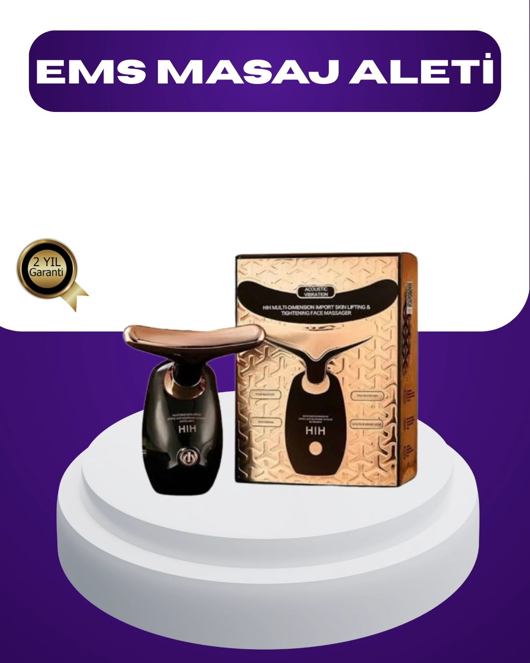 Yüz ve Boyun İçin Cilt Sıkılaştırıcı Masaj Cihazı