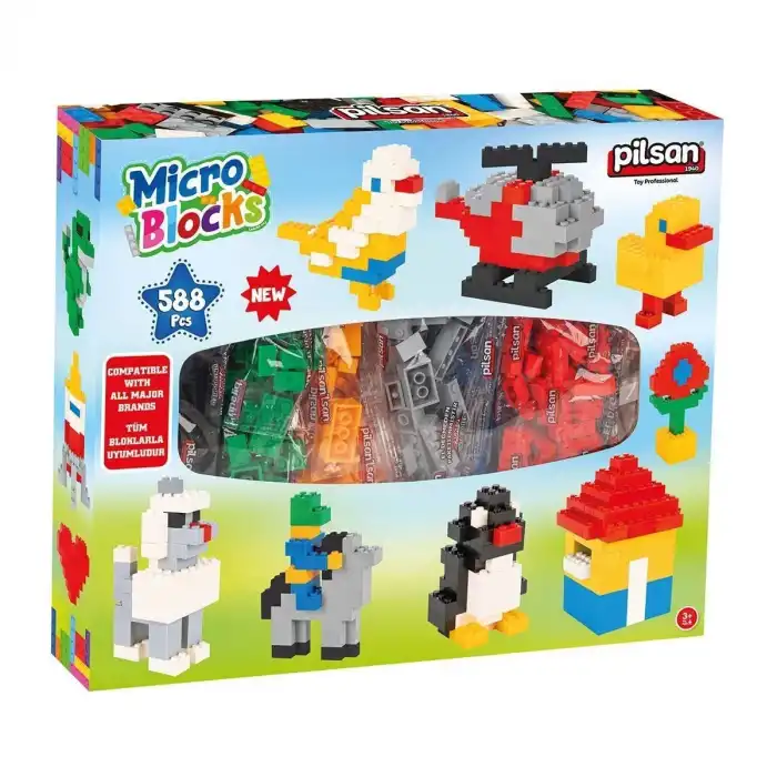 03 492 Pilsan Mikro Bloklar 588 Parça Kutulu