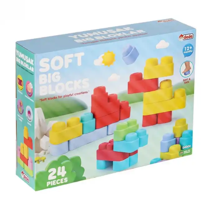 04006 Yumuşak Big Bloklar 24 Parça -Dede