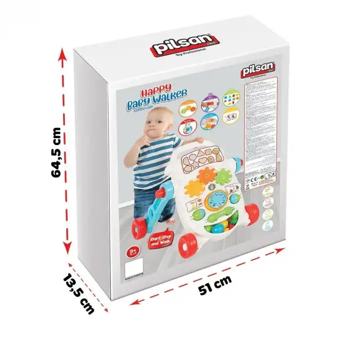 07 539 Happy İlk Adım Arabası Pembe -Pilsan Oyuncak