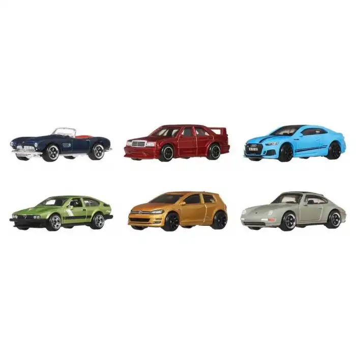 1:64 Hot Wheels Silver Serisi Euro Style 6’lı Araba Seti JBY79