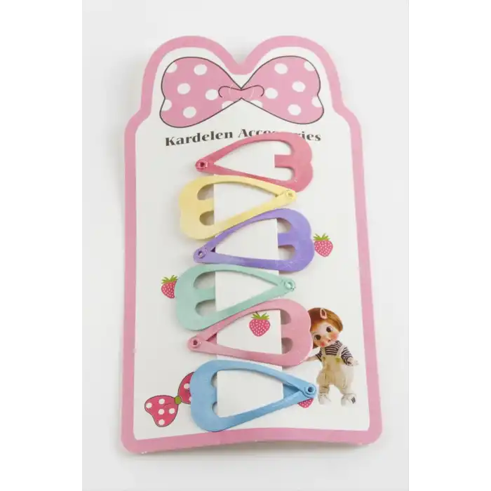 10 Adet Kalp Çıtçıtlı Toka 4 cm