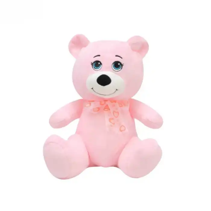 1022P Göbekli Ayı 28 cm Pembe -Selay Oyuncak