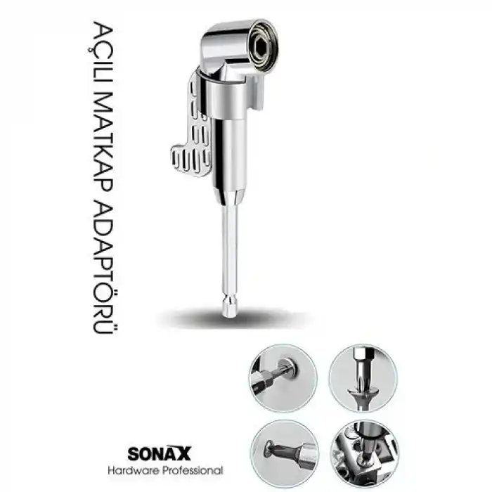 105° Açılı Matkap Adaptörü Seti – 1/4” Hex Şaftlı