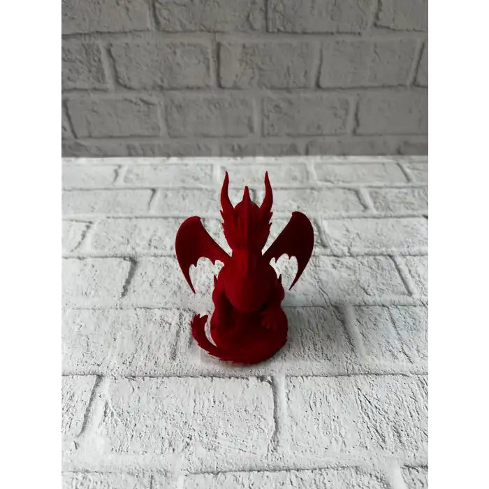12 Cm Kırmızı Ejderha Figürü Koleksiyonluk Dekoratif Biblo