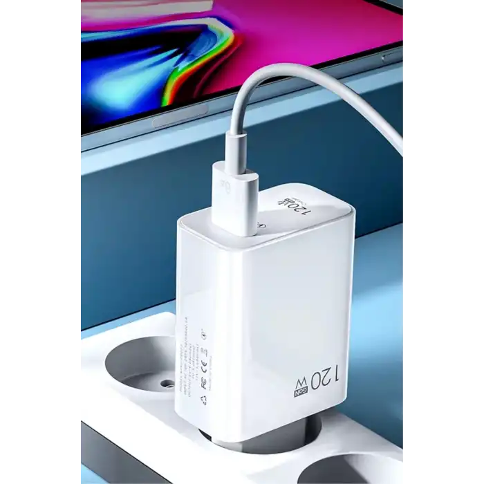 120w Usb Hızlı Type C Uçlu Kablolu Şarj Aleti
