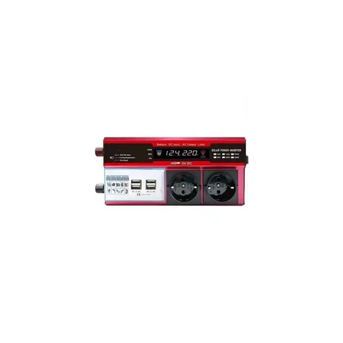 12v 2000w Modifiye Sinüs İnverter Araç Ve Güneş Enerjisi Uyumlu, Çift Usb, Çift Priz Ve Çakmaklık Eco Lounge