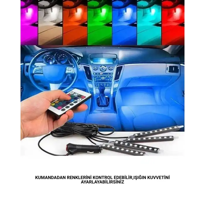 12v Led Işık Seti – Kumandalı Ve Renk Ayarlı