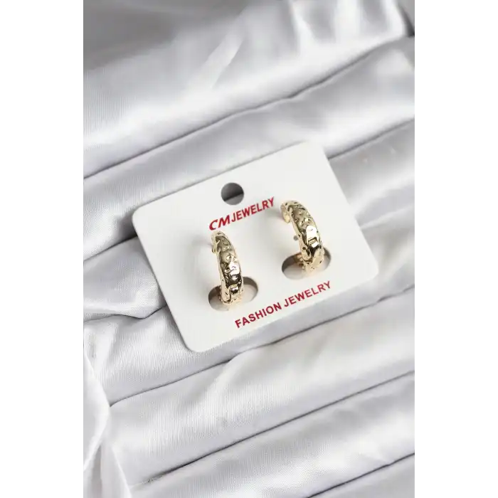 14K Gold Renk Kaplama CM Kadın Küpe