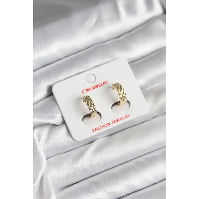 14K Gold Renk Kaplama CM Kadın Küpe