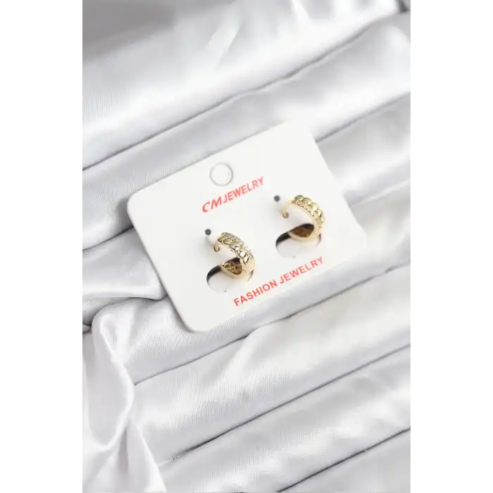 14K Gold Renk Kaplama CM Kadın Küpe