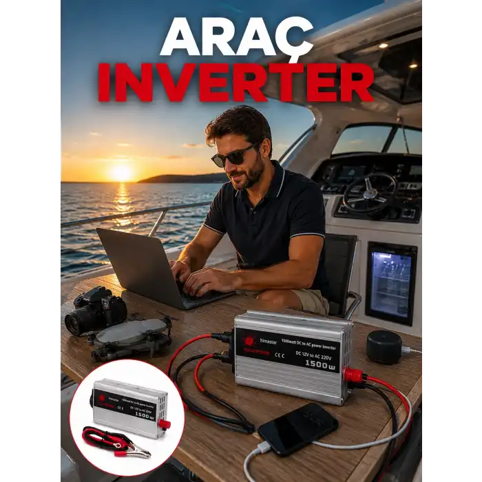 1500W Yüksek Güç Çıkışlı Araç Inverter