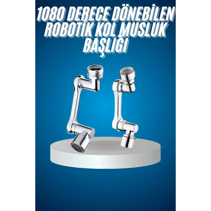 180 Derece Dönebilen Fonksiyonel Paslanmaz Çelik Robotik Kol Musluk Başlığı