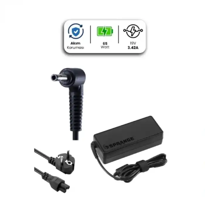 19v 3.42a 3.0 * 1.1mm 65w Acer İçin Laptop Adaptör