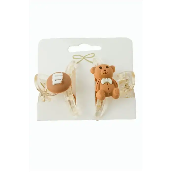 2 Adet Ayıcık Mandal Toka 4 cm