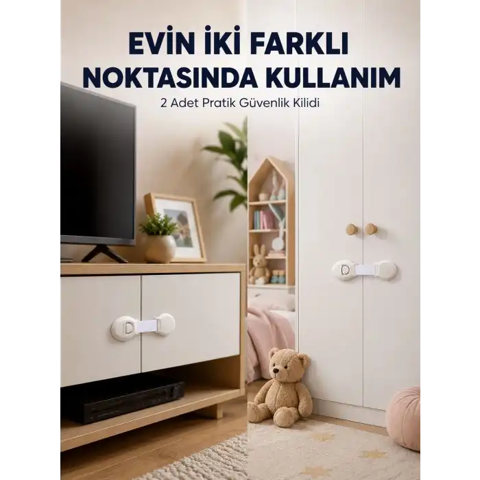 2li Çocuk Güvenlik Kilidi Ev İçi Koruma Seti