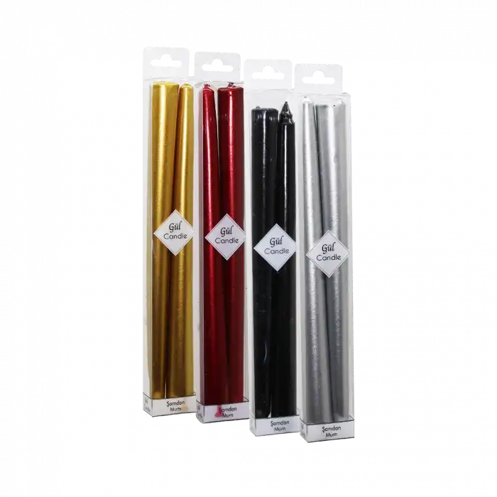 2 Parça  Yaldız Şamdan Mum Bx40
