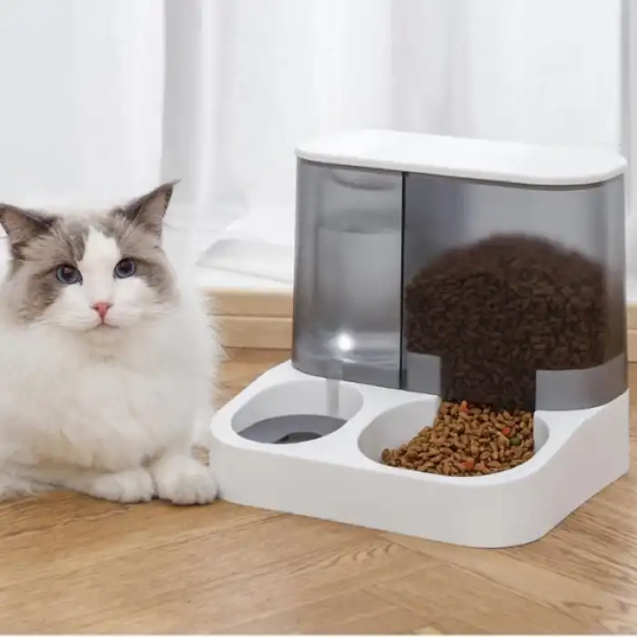 2si 1 Arada Otomatik Kedi Mama ve Su Kabı
