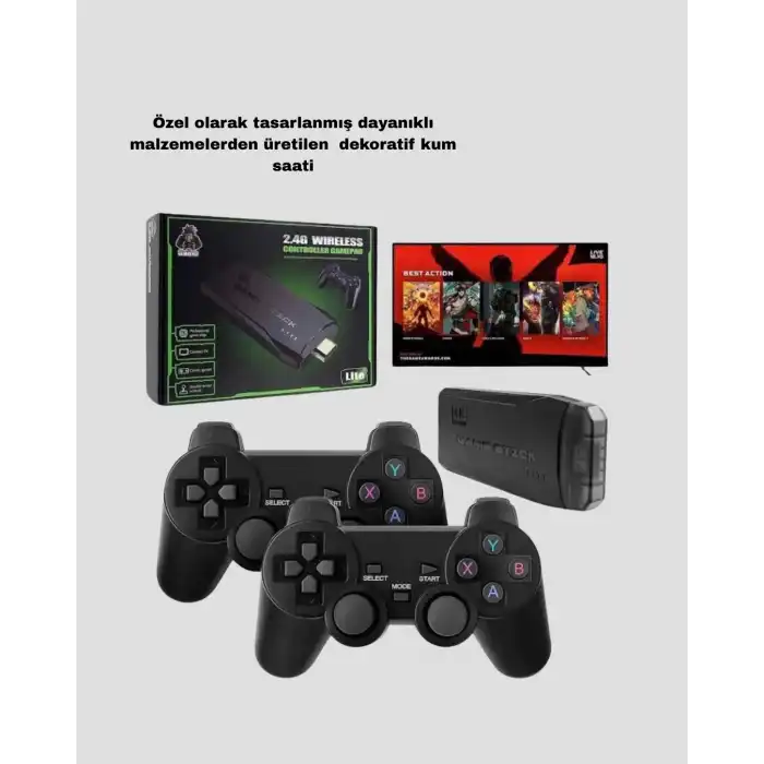 20000 Oyunlu 4K Retro Game Stick – Kablosuz Çift Kollu Atari Konsolu