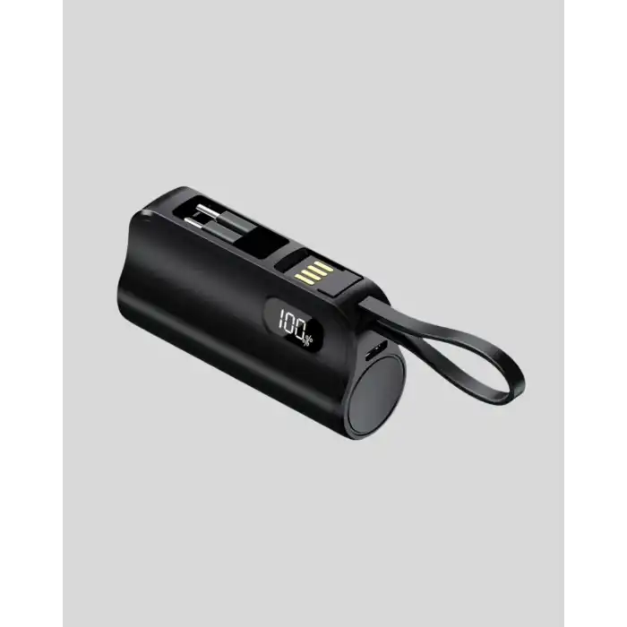 2000mAh Mini Powerbank Dahili Konektörlü PD 20W