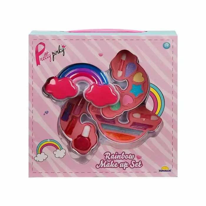 2601 SUN-RST-PRP-Güzellik Set Makyaj Gökkuşağı Şekilli 3 Katmanlı