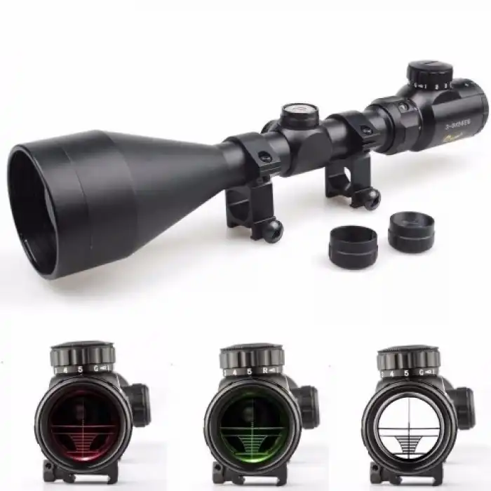3-9x56eg  Dürbünü çift Işık Kırmızı,yeşil Kaynaklı Zoomlu