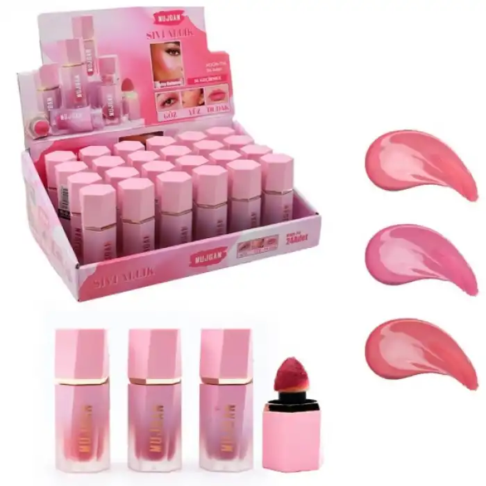 3lü Sıvı Krem Allık Seti - Lip and Cheek