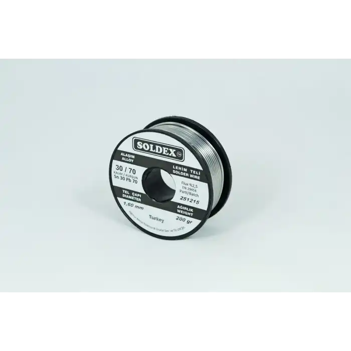 30-70 Lehim Teli 200 Gr 1,6 Mm Sn:30 - Pb:70