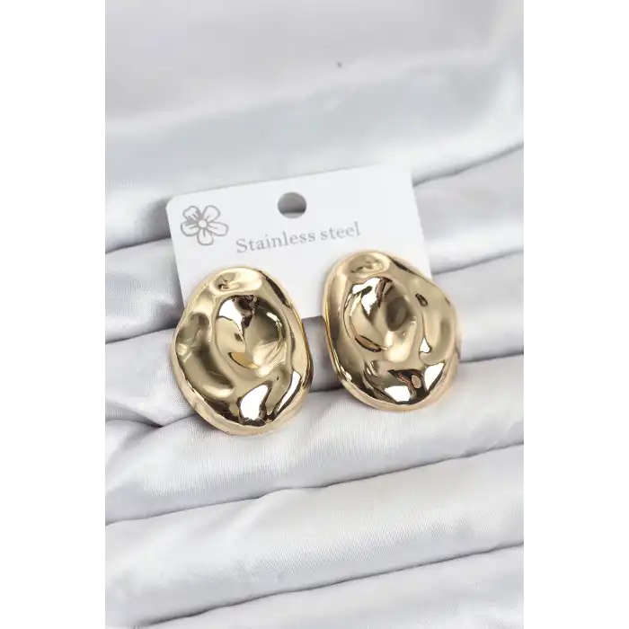 316L Çelik Gold Renk Vintage Model Kadın Küpe