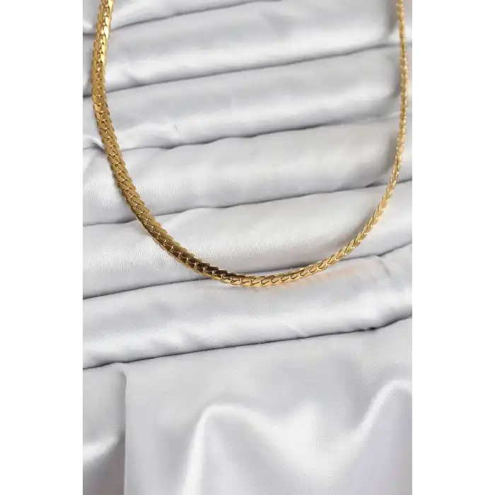 316L Çelik Gold Renk Zincir Kadın Kolye
