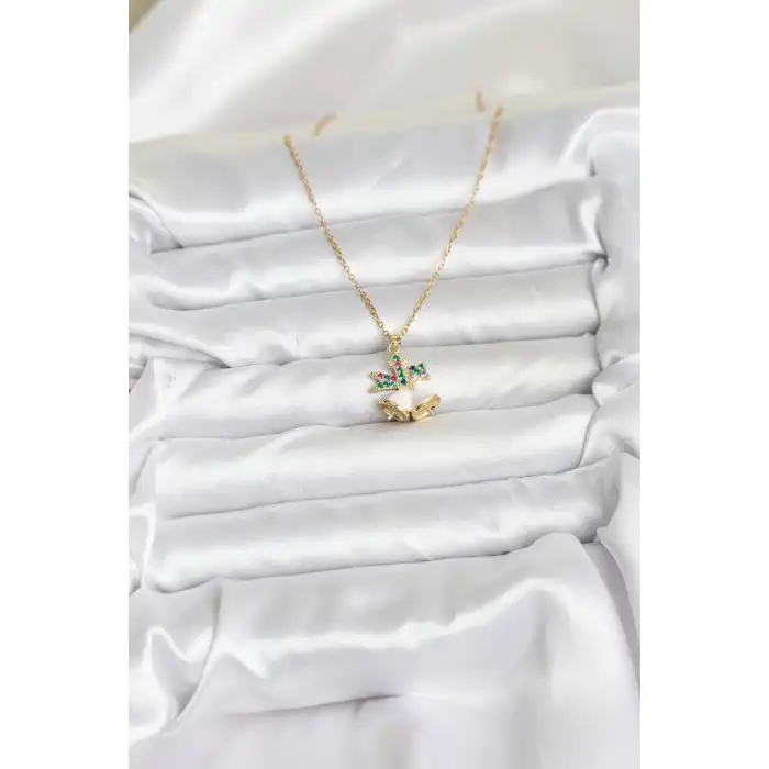 316L Çelik Zincir Gold Renk Chirtsmas Bell Model Yılbaşı Temalı Kadın Kolye