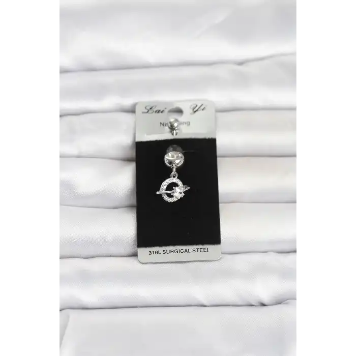 316L Cerrahi Çelik Sallantılı Yıldız Model Göbek Piercing