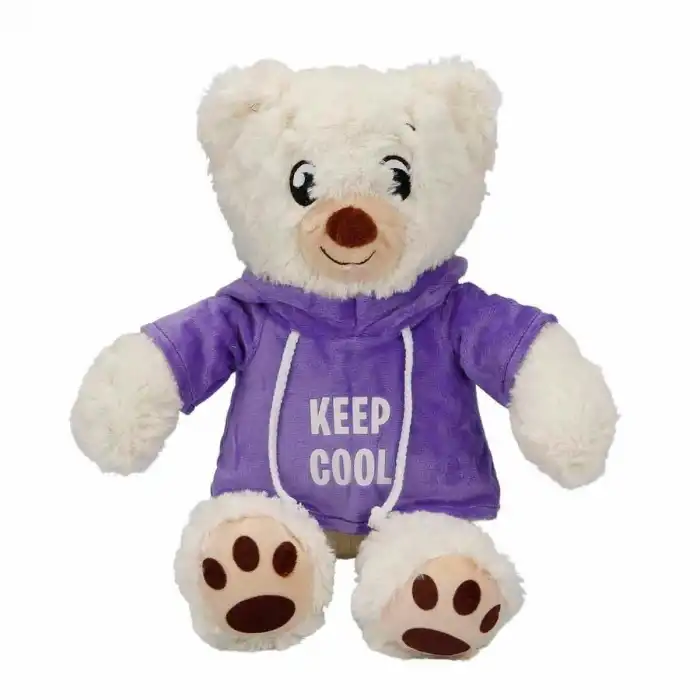3192 Kapüşonlu Peluş Ayı 30 cm