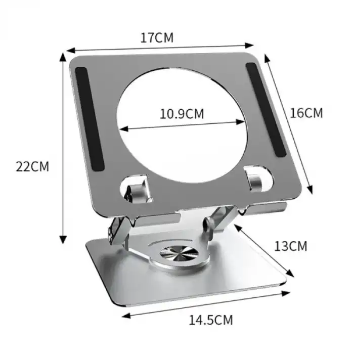360 Derece Dönebilen Yükseltilmiş Masaüstü Ayarlanabilir Metal Tablet Standı