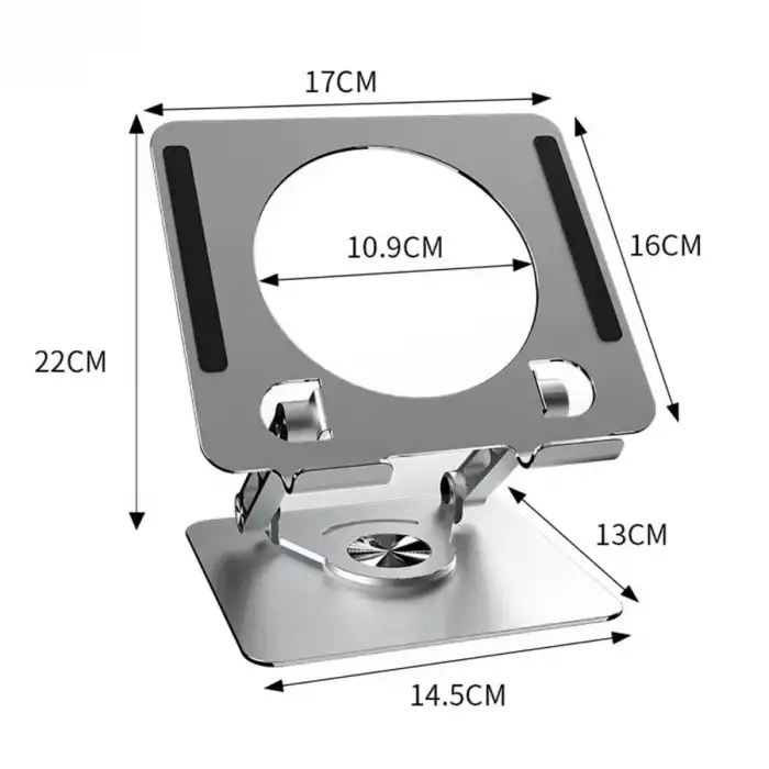 360 Derece Dönebilen Yükseltilmiş Masaüstü Ayarlanabilir Metal Tablet Standı